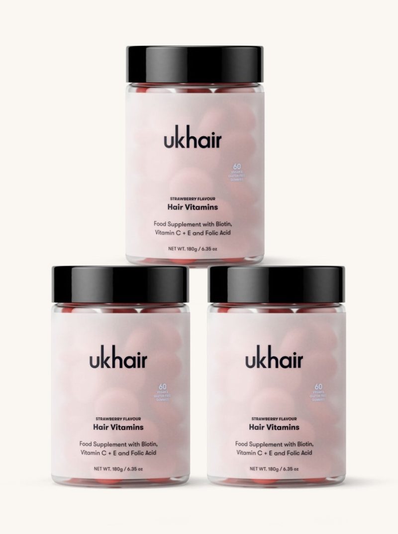 hair vitamins 90 day supply uklash uohv gummies 90 bundle 653511