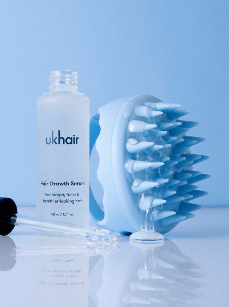 the stimulate and grow set uklash ukhair scalp massager serum set 530606